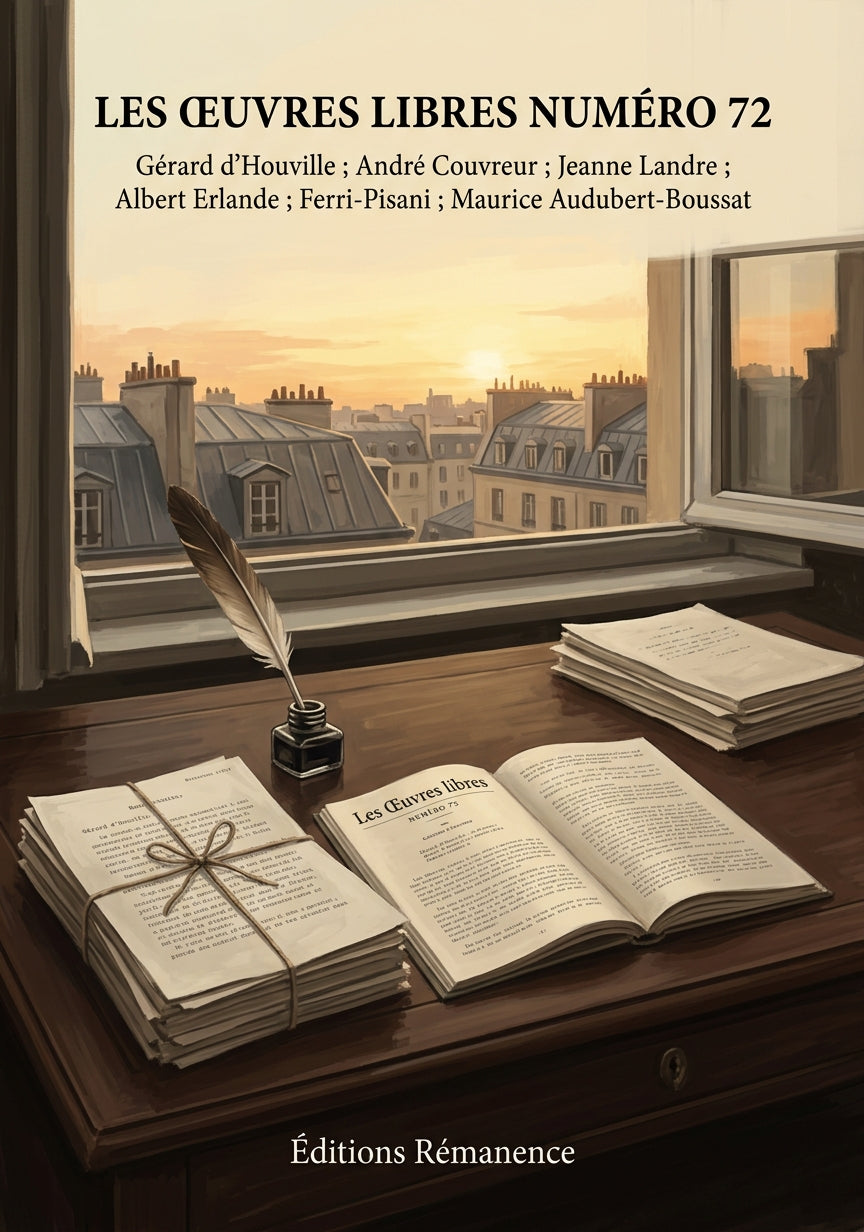 Livre Les Œuvres libres numéro 72 par Gérard d’Houville ; André Couvreur ; Jeanne Landre ; Albert Erlande ; Ferri-Pisani ; Maurice Audubert-Boussat - Couverture - Editions Remanence
