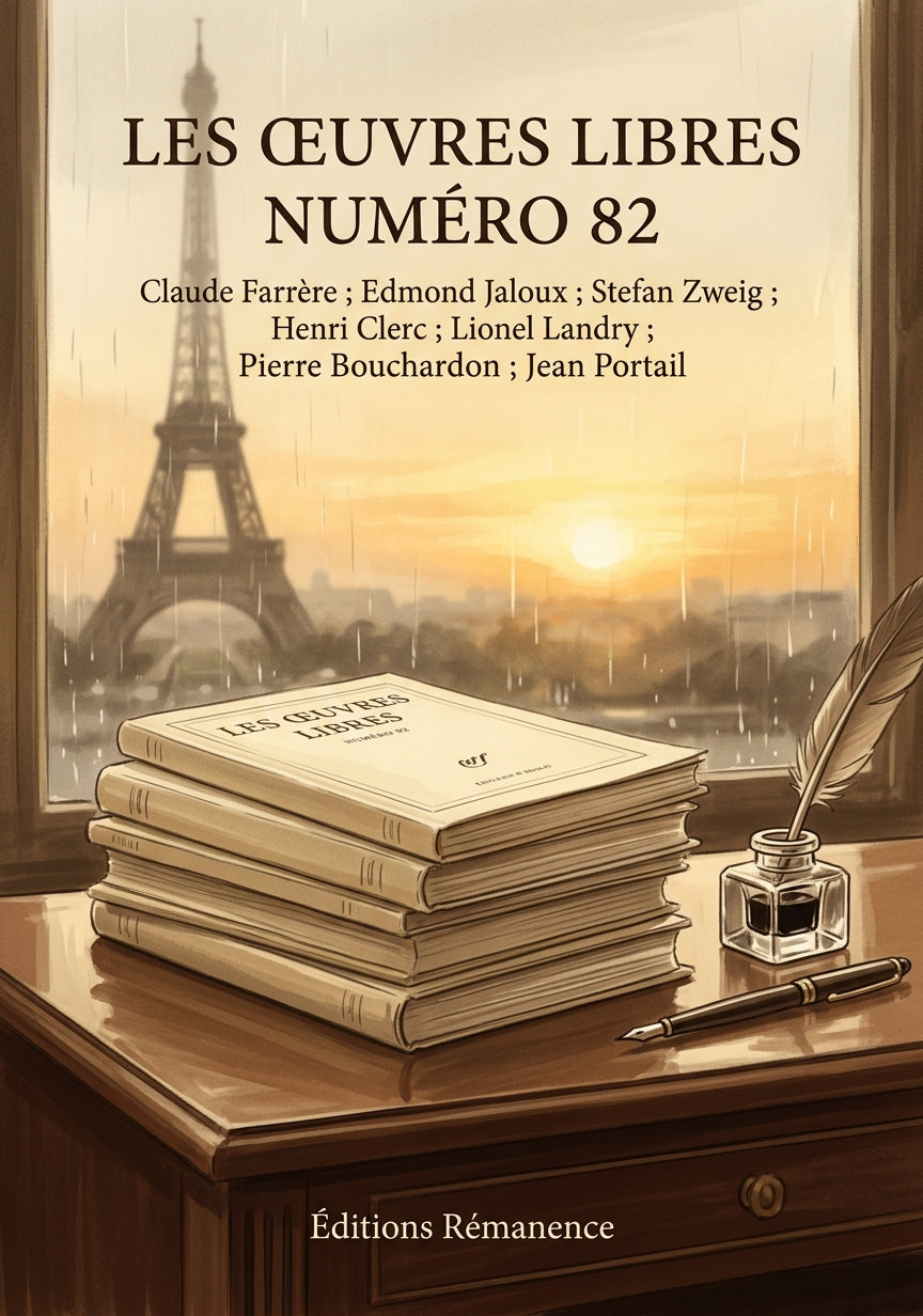 Livre Les Œuvres libres numéro 82 par Claude Farrère ; Edmond Jaloux ; Stefan Zweig ; Henri Clerc ; Lionel Landry ; Pierre Bouchardon ; Jean Portail - Couverture - Editions Remanence