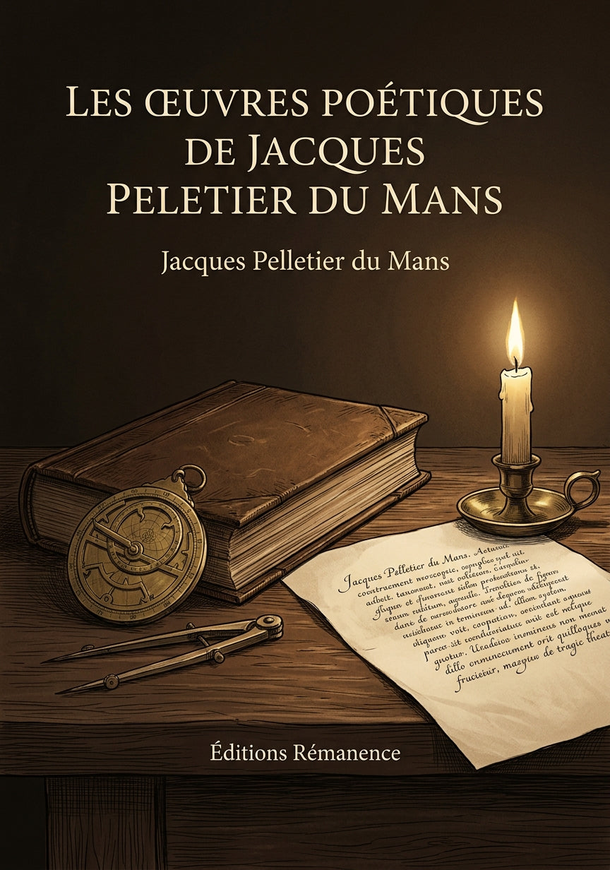 Livre Les Œuvres poétiques de Jacques Peletier du Mans par Jacques Pelletier du Mans - Couverture - Editions Remanence