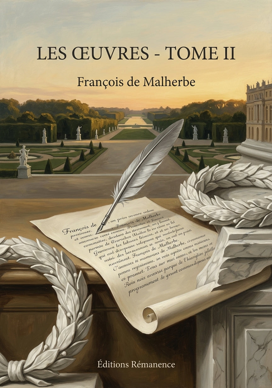 Livre Les Œuvres - Tome II par François de Malherbe - Couverture - Editions Remanence
