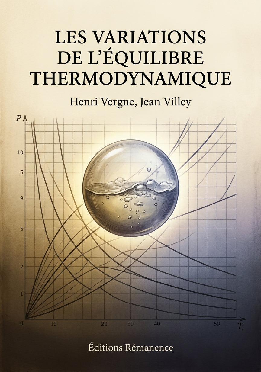 Livre Les Variations de l’équilibre thermodynamique par Henri Vergne, Jean Villey - Couverture - Editions Remanence