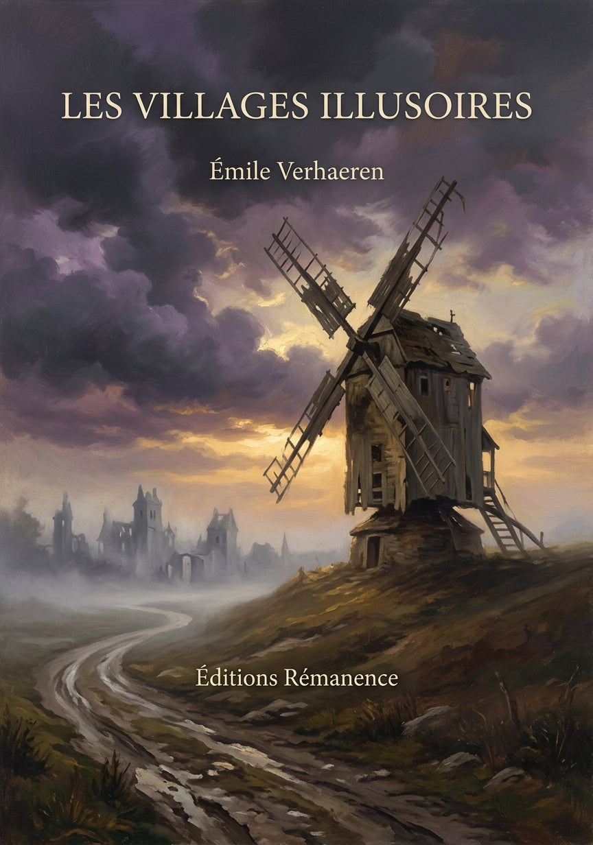 Livre Les Villages illusoires par Émile Verhaeren - Couverture - Editions Remanence