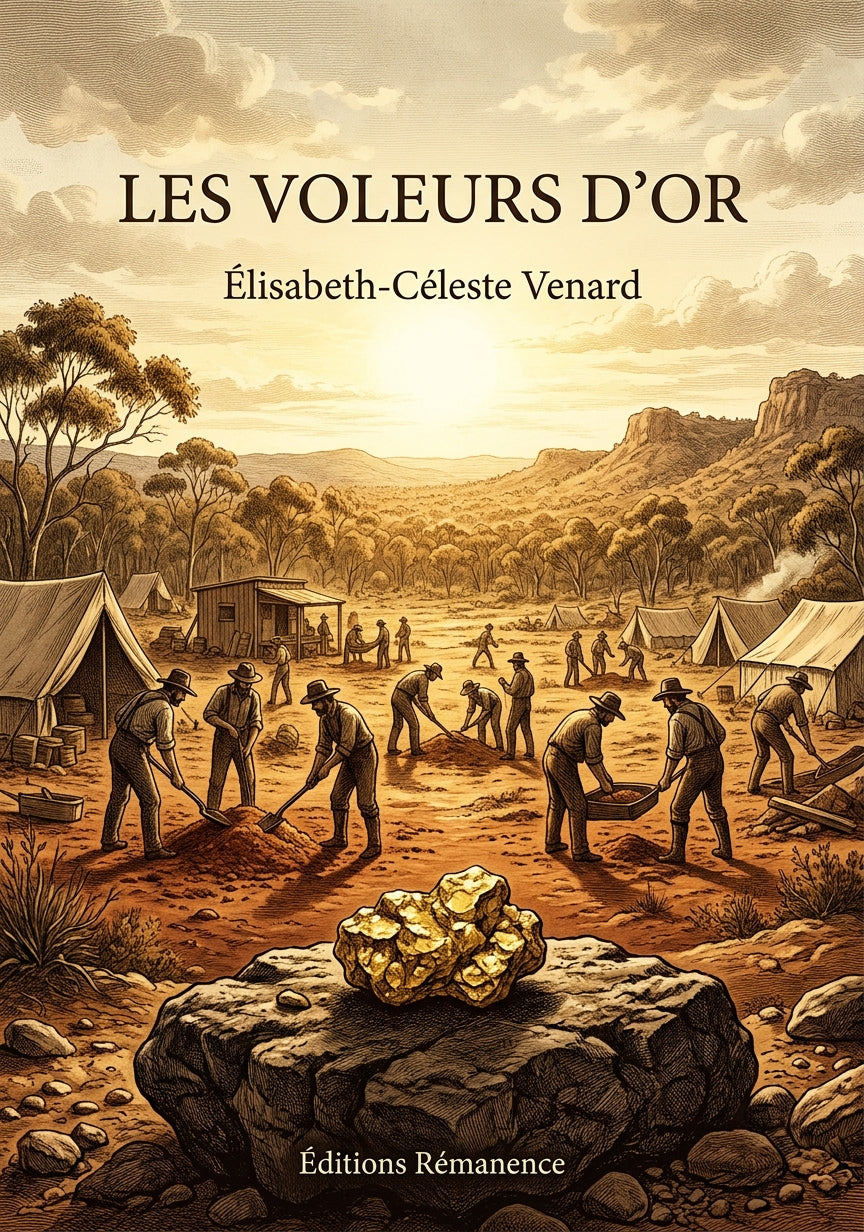 Livre Les Voleurs d’or par Élisabeth-Céleste Venard - Couverture - Editions Remanence