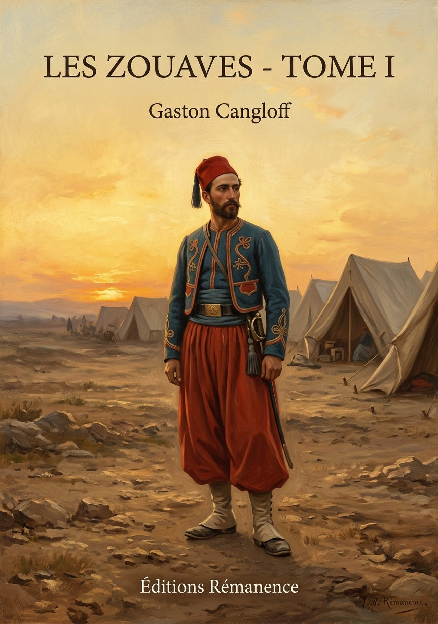 Livre Les zouaves - Tome I par Gaston Cangloff - Couverture - Editions Remanence