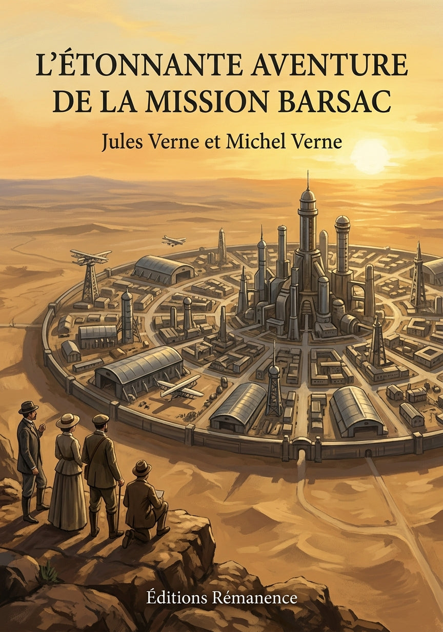 Livre L’Étonnante Aventure de la mission Barsac par Jules Verne et Michel Verne - Couverture - Editions Remanence