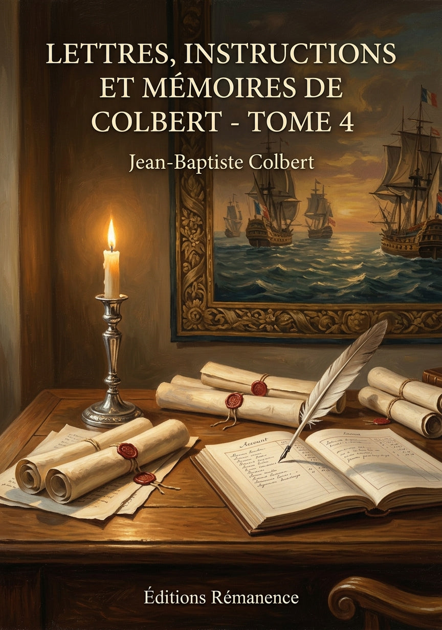 Livre Lettres, instructions et mémoires de Colbert - Tome 4 par Jean-Baptiste Colbert - Couverture - Editions Remanence