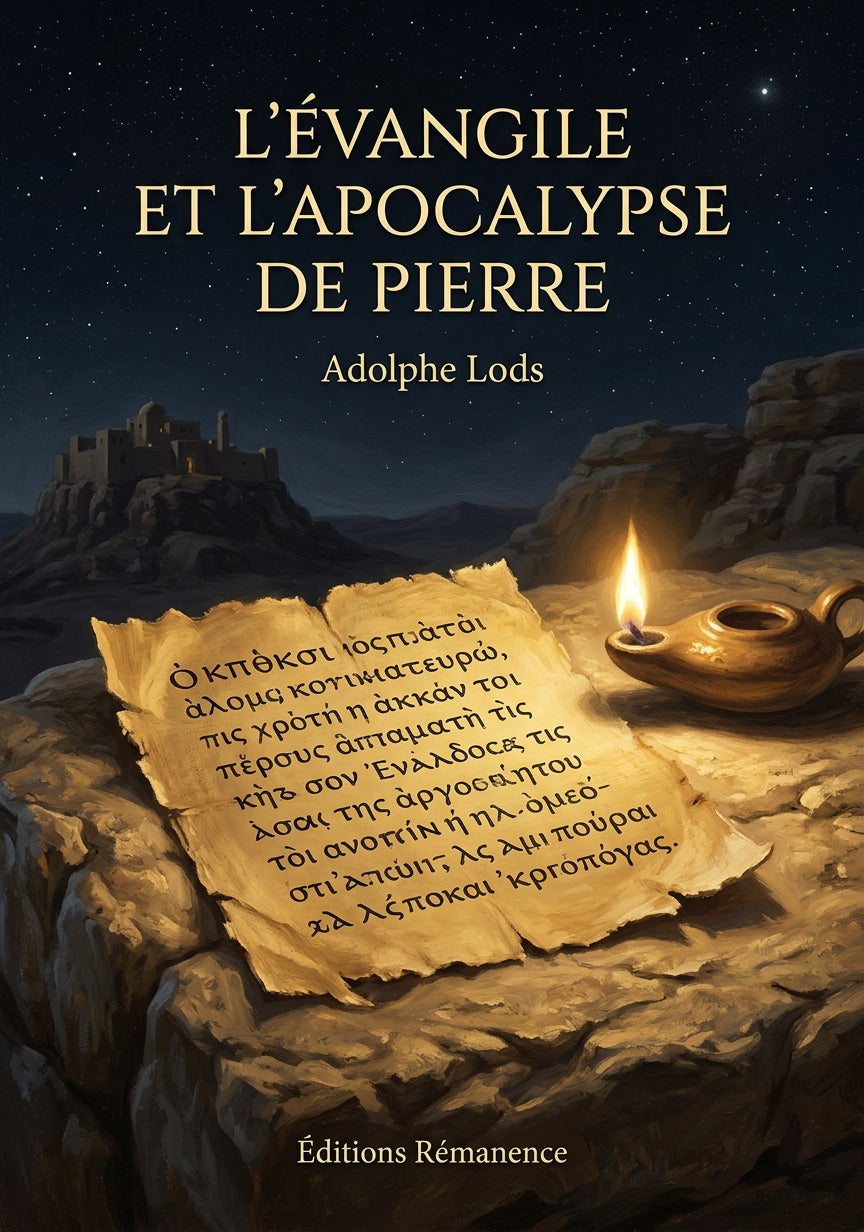 Livre L’évangile et l’apocalypse de Pierre par Adolphe Lods - Couverture - Editions Remanence