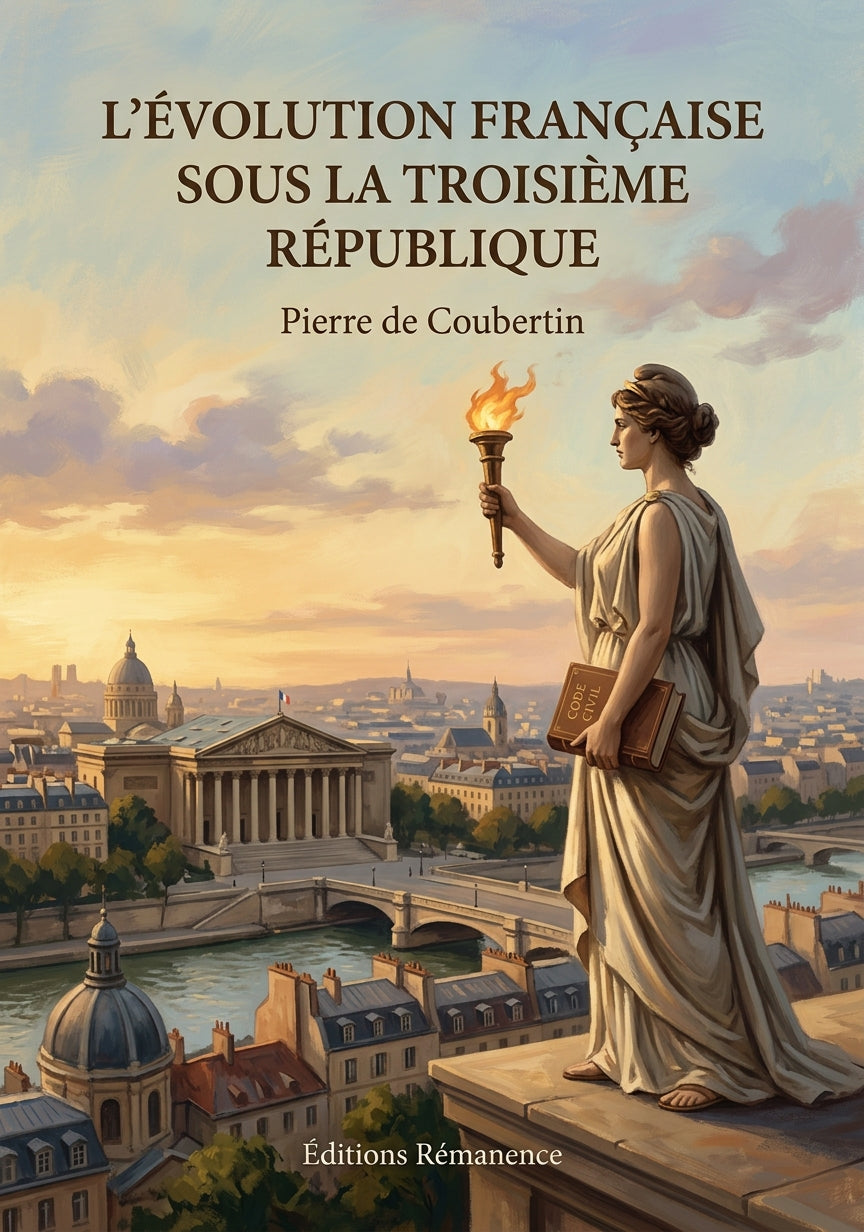 Livre L’Évolution Française sous la Troisième République par Pierre de Coubertin - Couverture - Editions Remanence