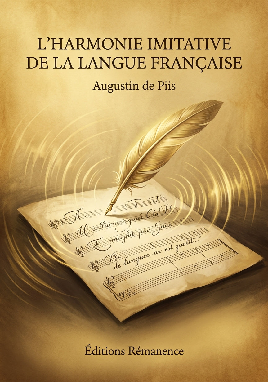 Livre L’Harmonie imitative de la langue française par Augustin de Piis - Couverture - Editions Remanence
