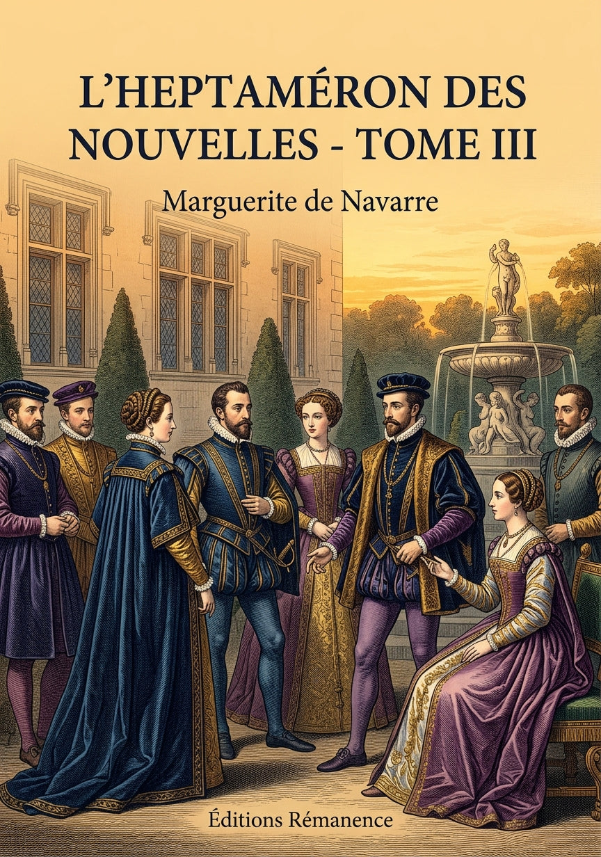 Livre L’Heptaméron des nouvelles - Tome III par Marguerite de Navarre - Couverture - Editions Remanence