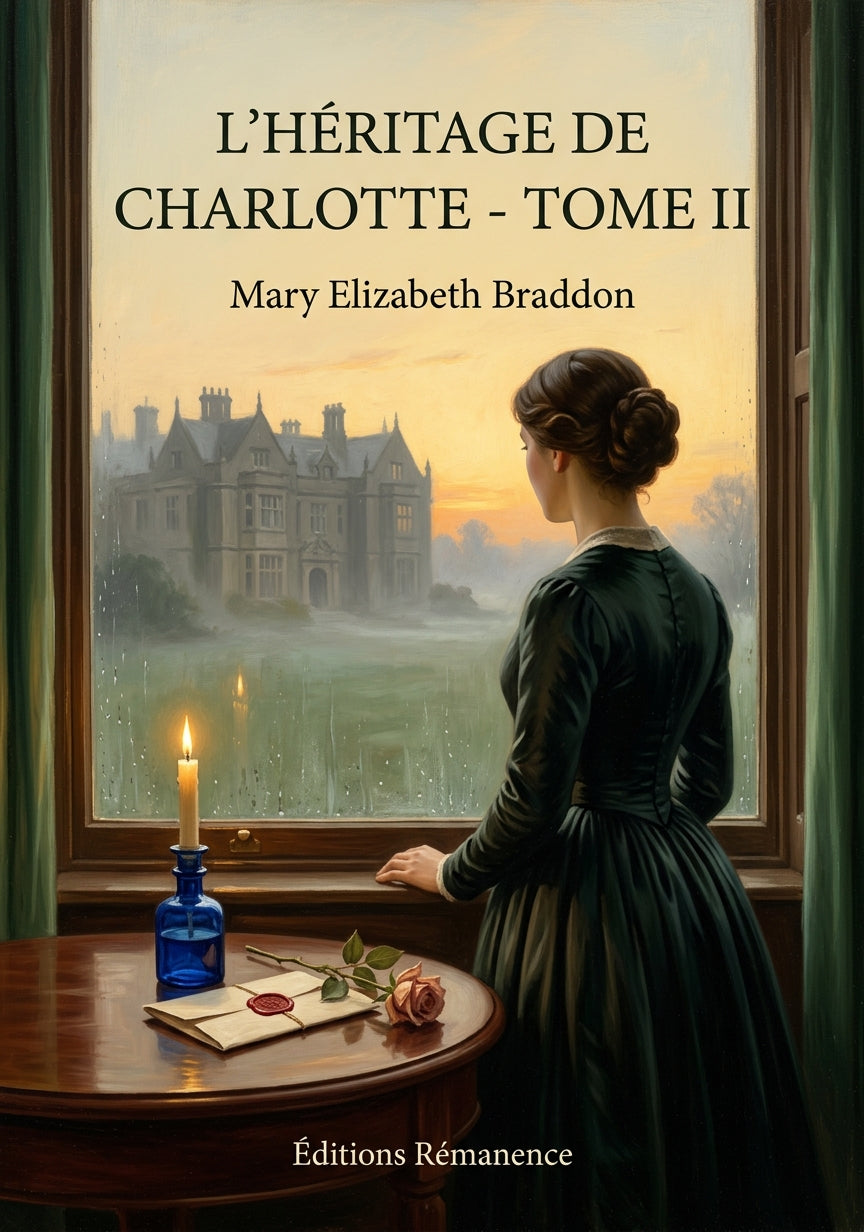 Livre L’Héritage de Charlotte - Tome II par Mary Elizabeth Braddon - Couverture - Editions Remanence