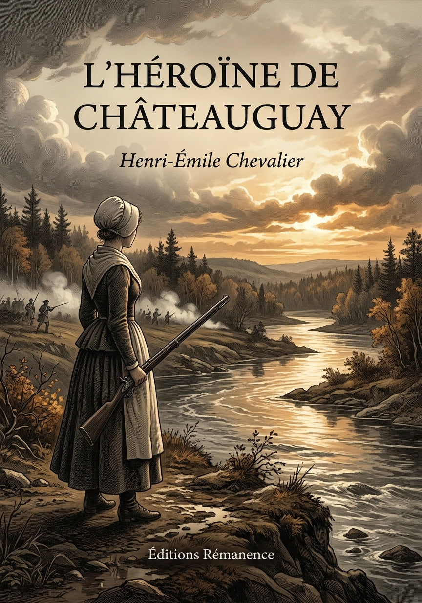 Livre L’héroïne de Châteauguay par Henri-Émile Chevalier - Couverture - Editions Remanence