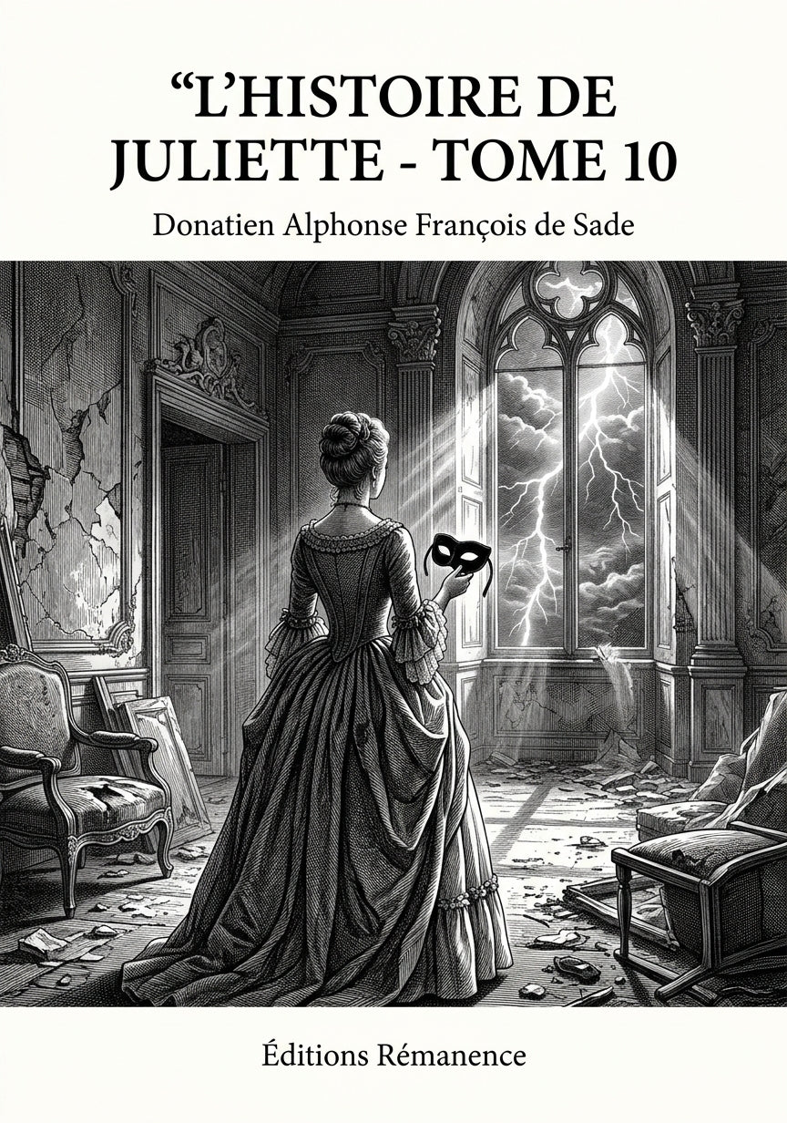 Livre L’histoire de Juliette - Tome 10 par Donatien Alphonse François de Sade - Couverture - Editions Remanence
