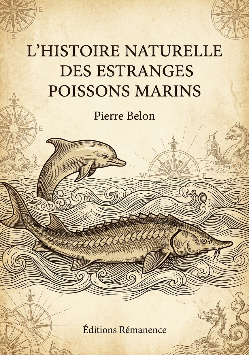 Livre L’histoire naturelle des estranges poissons marins par Pierre Belon - Couverture - Editions Remanence