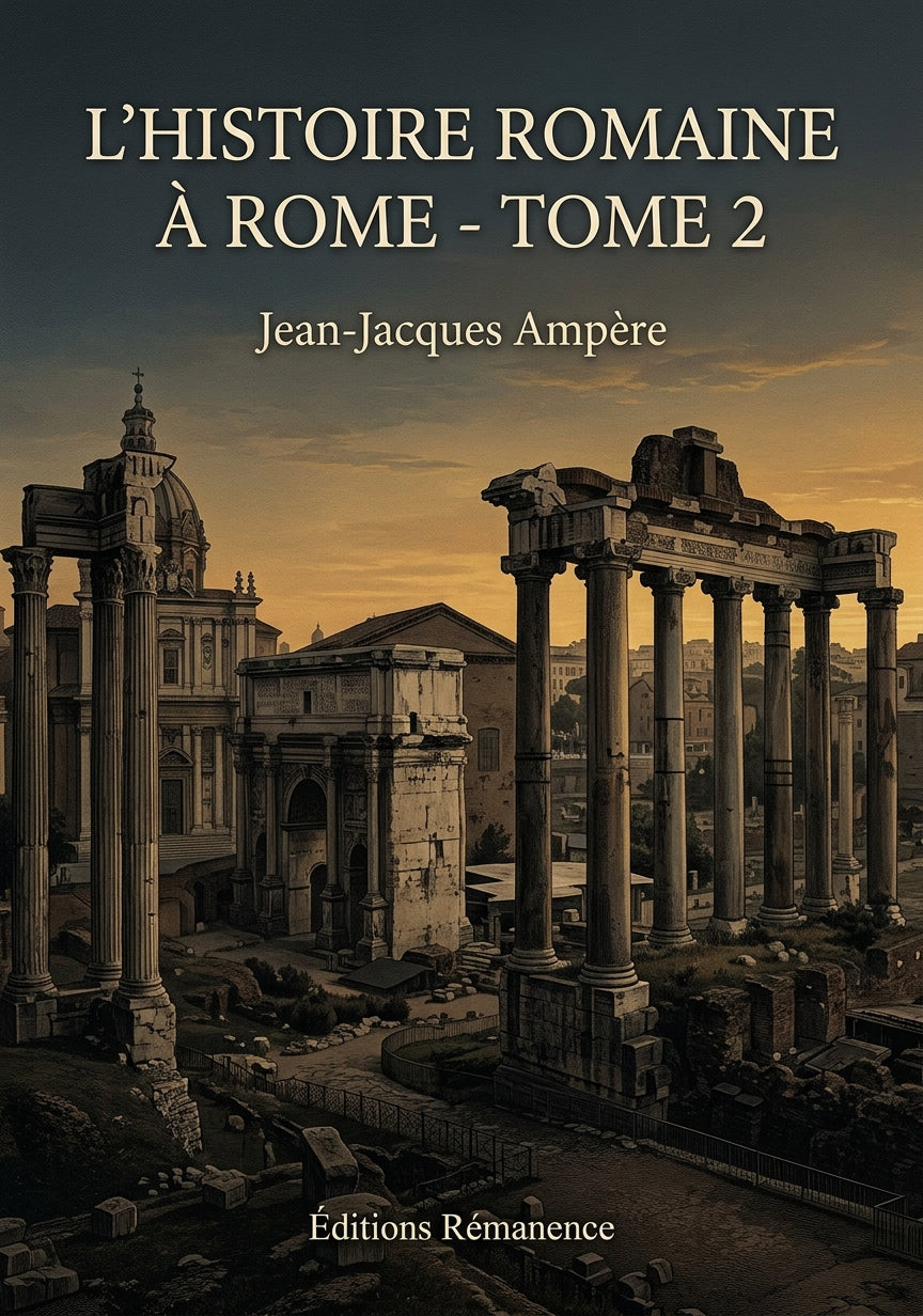 Livre L’histoire romaine à Rome - Tome 2 par Jean-Jacques Ampère - Couverture - Editions Remanence