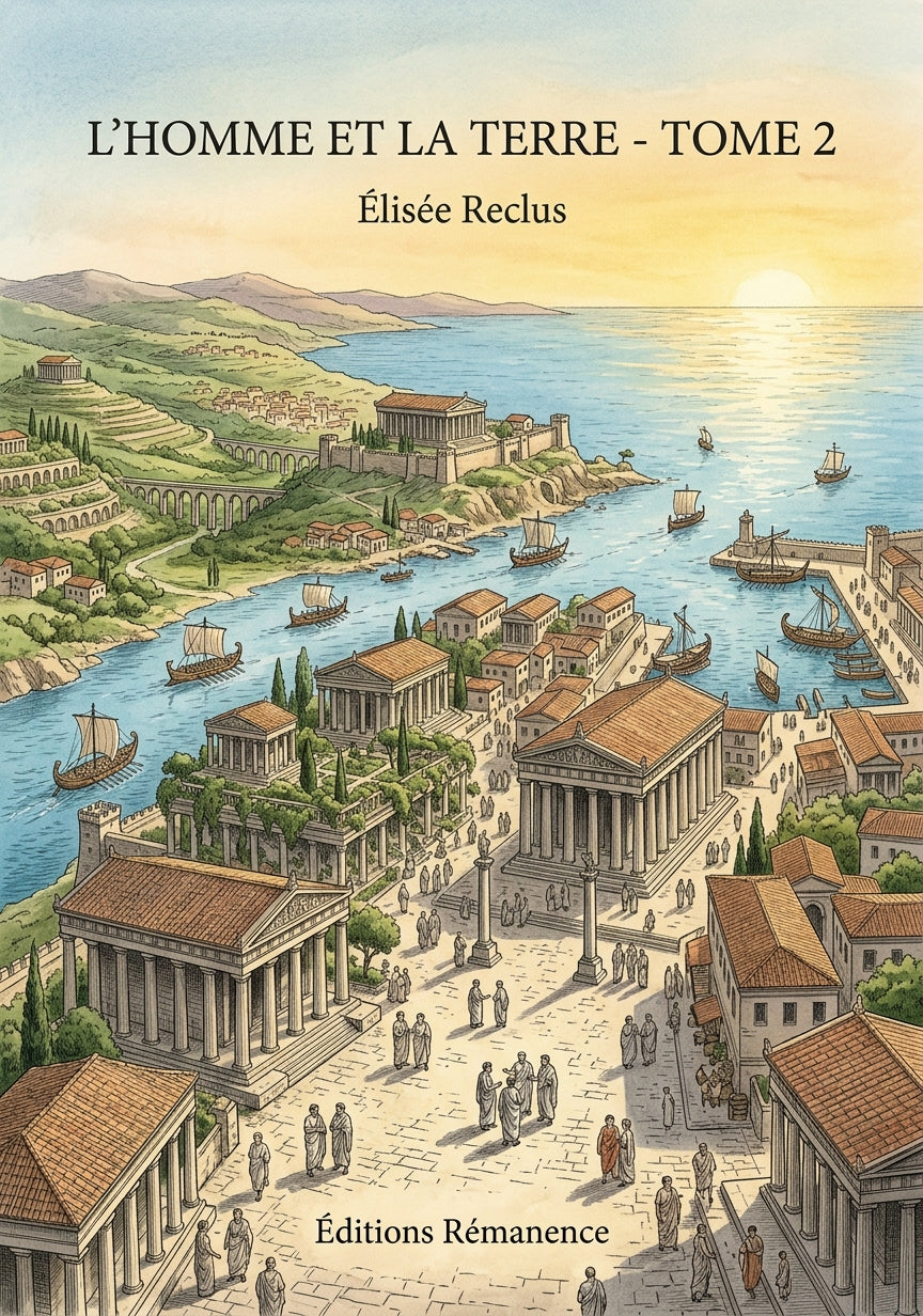 Livre L’Homme et la Terre - Tome 2 par Élisée Reclus - Couverture - Editions Remanence