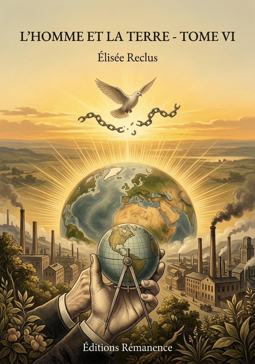 Livre L’Homme et la Terre - Tome VI par Élisée Reclus - Couverture - Editions Remanence