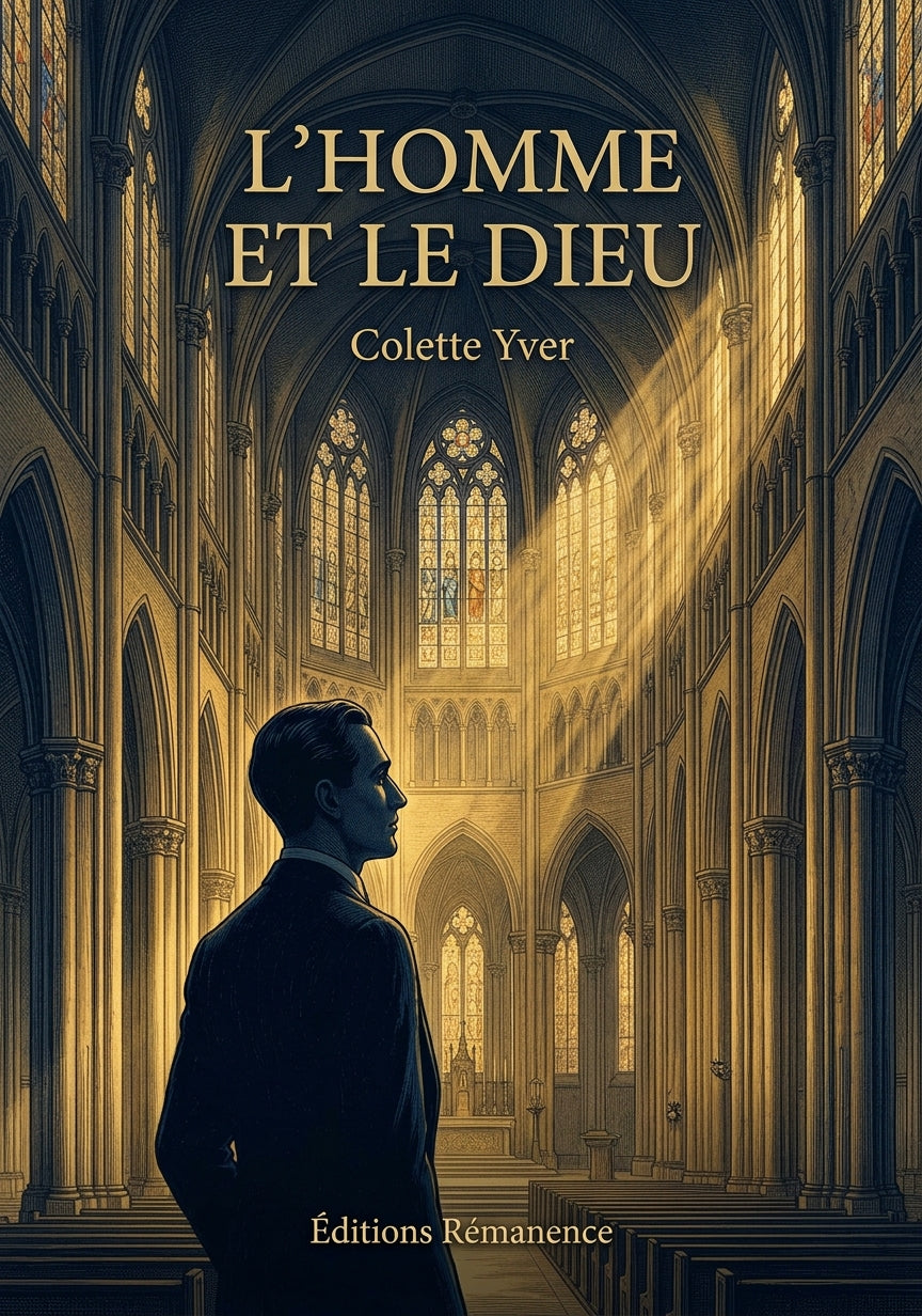 Livre L’Homme et le dieu par Colette Yver - Couverture - Editions Remanence