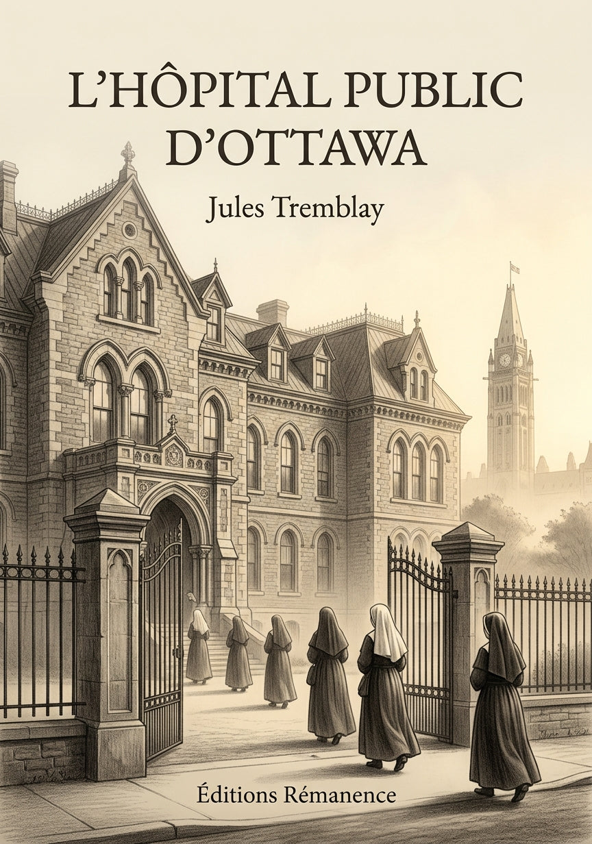 Livre L’hôpital public d’Ottawa par Jules Tremblay - Couverture - Editions Remanence