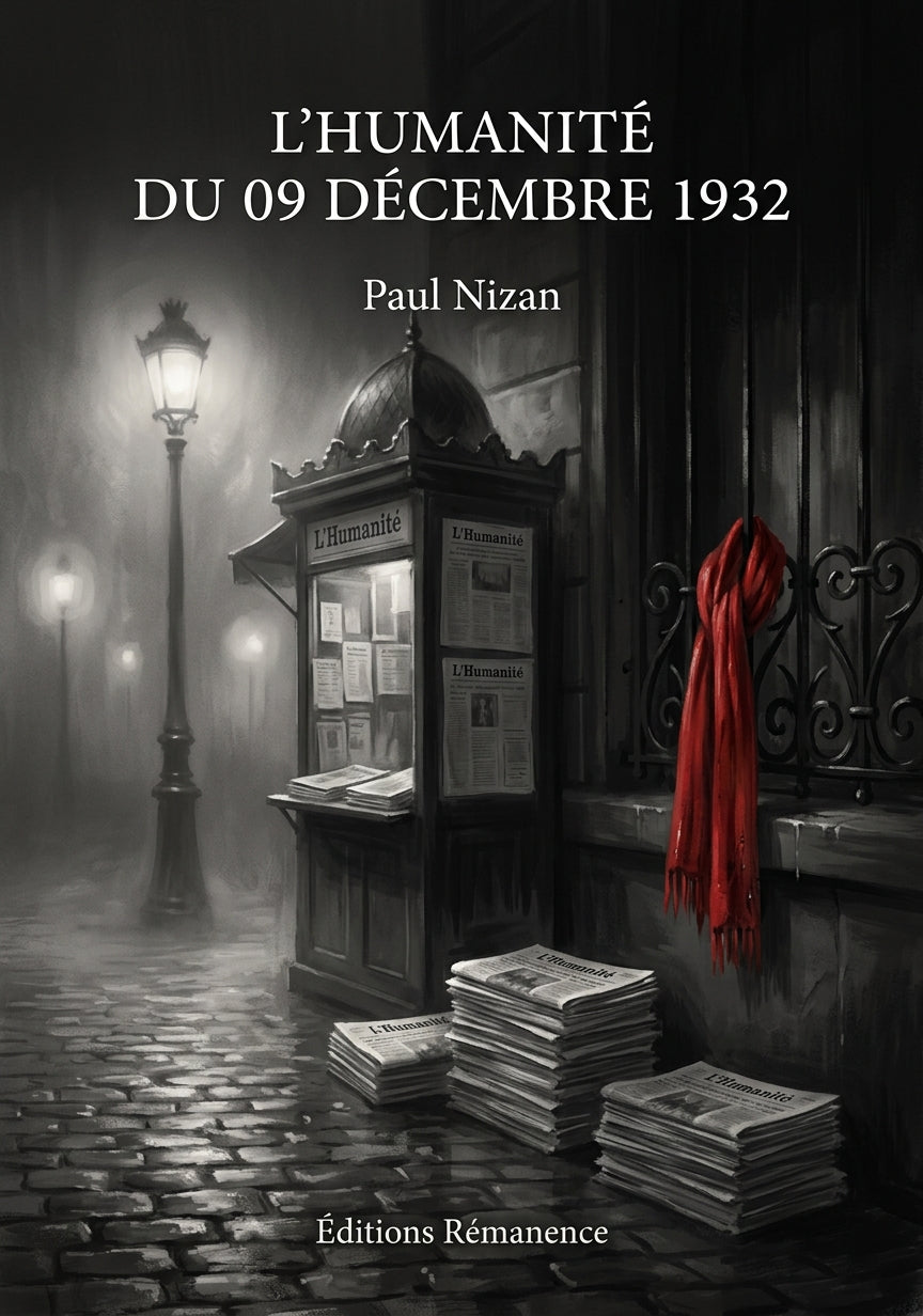 Livre L’Humanité du 09 décembre 1932 par Paul Nizan - Couverture - Editions Remanence