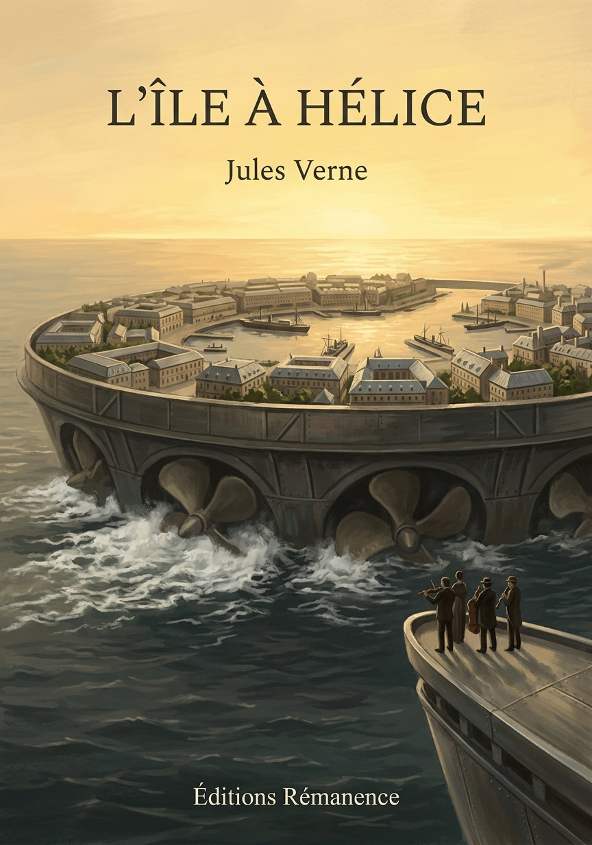 Livre L’Île à hélice par Jules Verne - Couverture - Editions Remanence