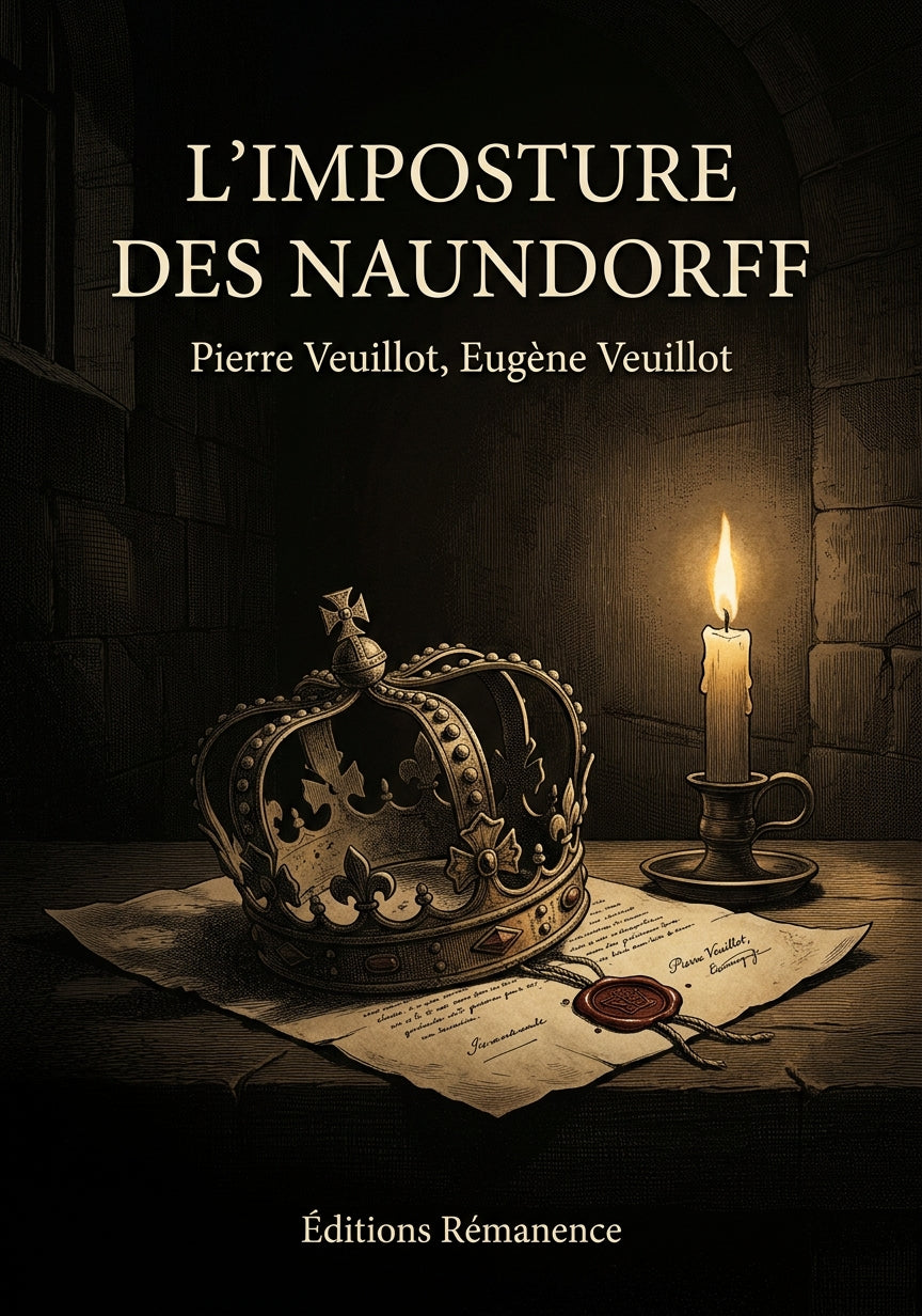 Livre L’Imposture des Naundorff par Pierre Veuillot, Eugène Veuillot - Couverture - Editions Remanence