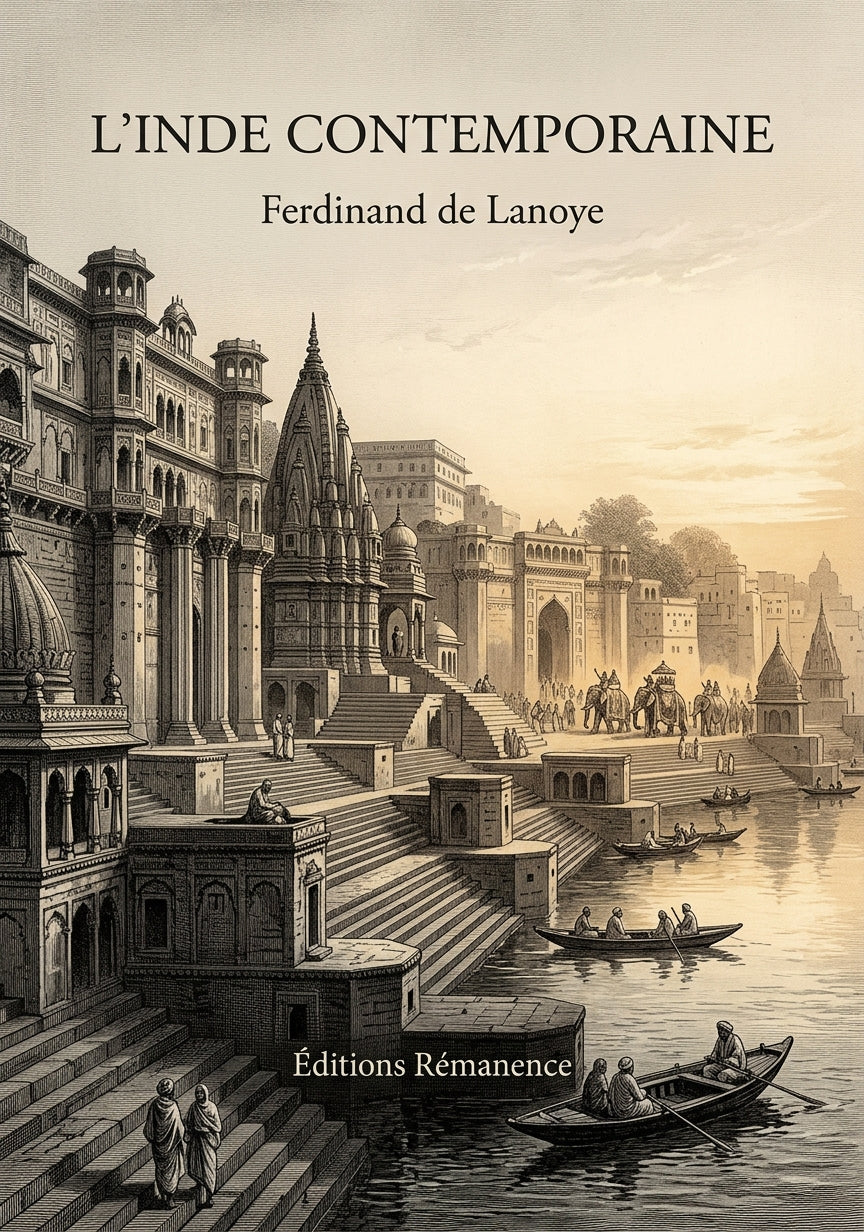 Livre L’Inde contemporaine par Ferdinand de Lanoye - Couverture - Editions Remanence