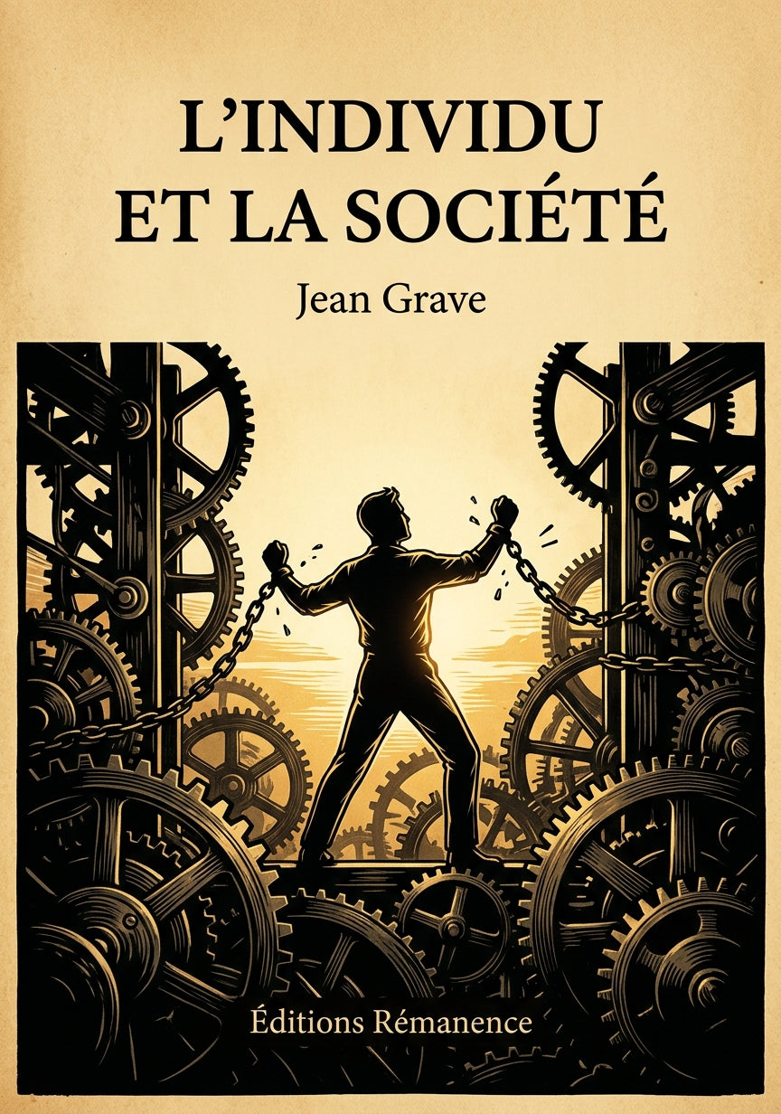 Livre L’Individu et la société par Jean Grave - Couverture - Editions Remanence