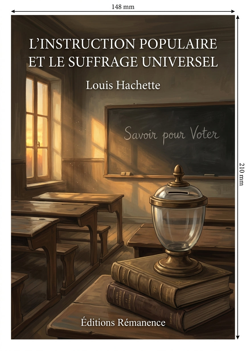 Livre L’Instruction populaire et le suffrage universel par Louis Hachette - Couverture - Editions Remanence