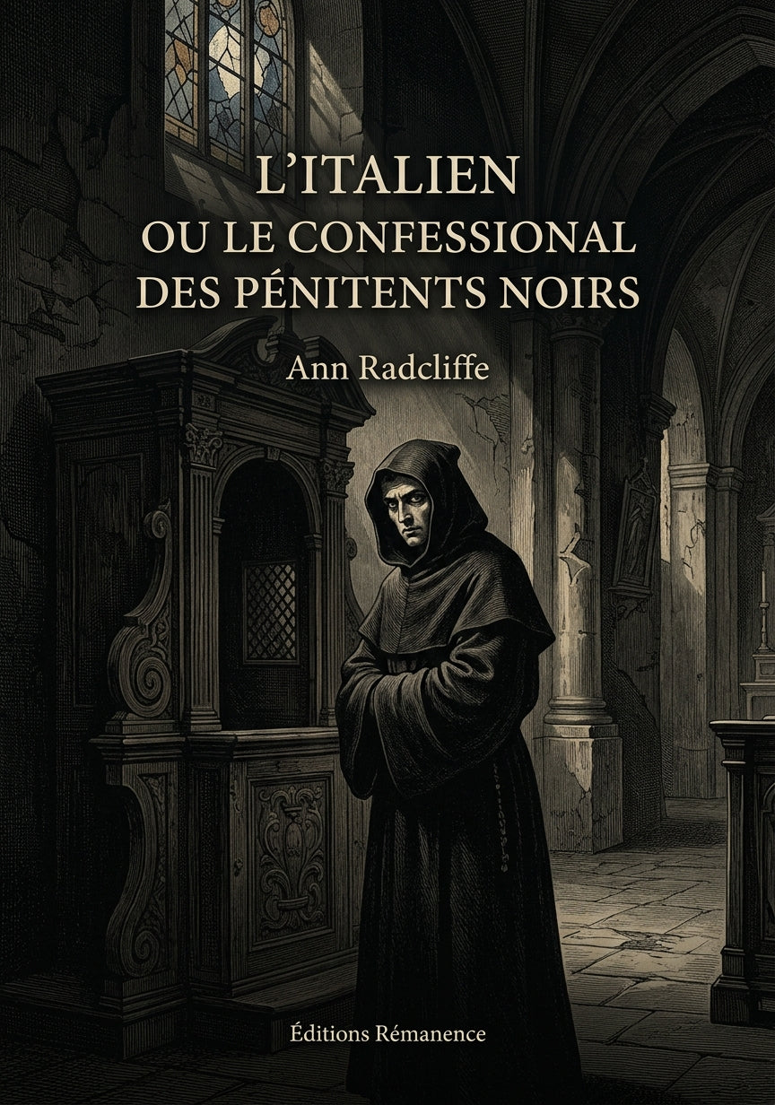 Livre L’Italien ou le confessional des pénitents noirs par Ann Radcliffe - Couverture - Editions Remanence