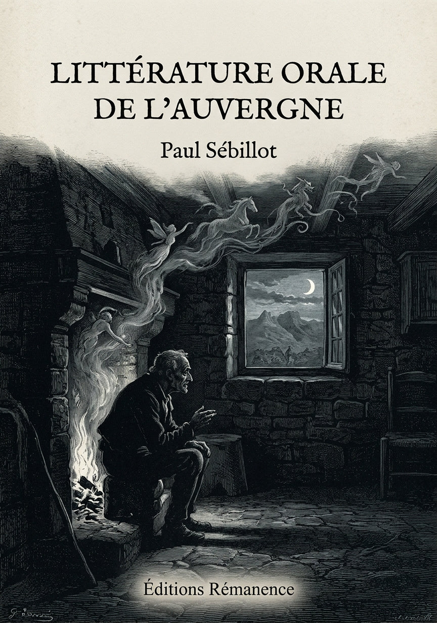 Livre Littérature orale de l’Auvergne par Paul Sébillot - Couverture - Editions Remanence