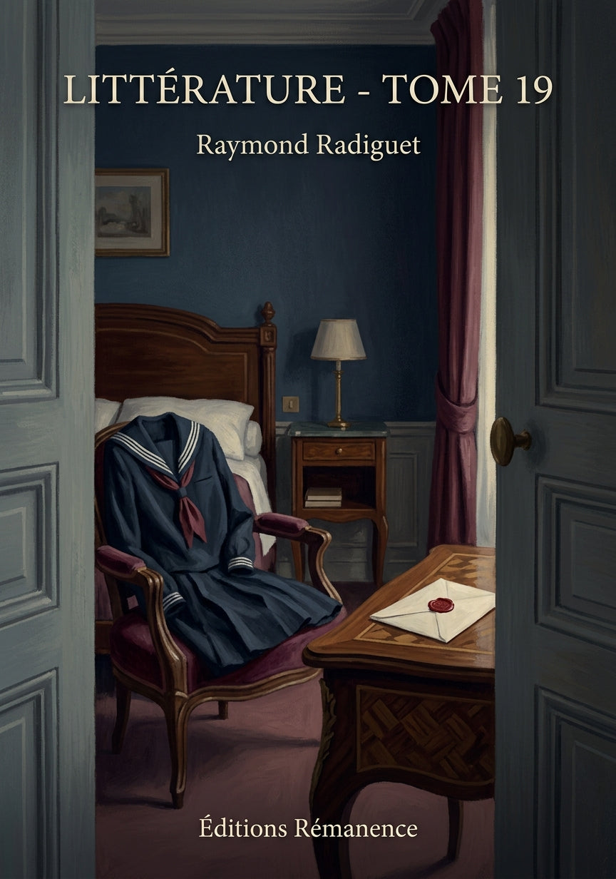 Livre Littérature - Tome 19 par Raymond Radiguet - Couverture - Editions Remanence
