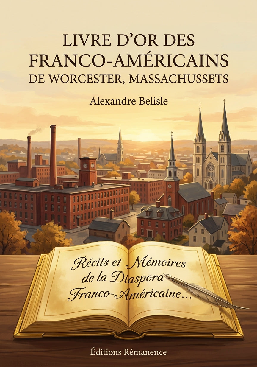 Livre Livre d’or des Franco-Américains de Worcester, Massachussets par Alexandre Belisle - Couverture - Editions Remanence