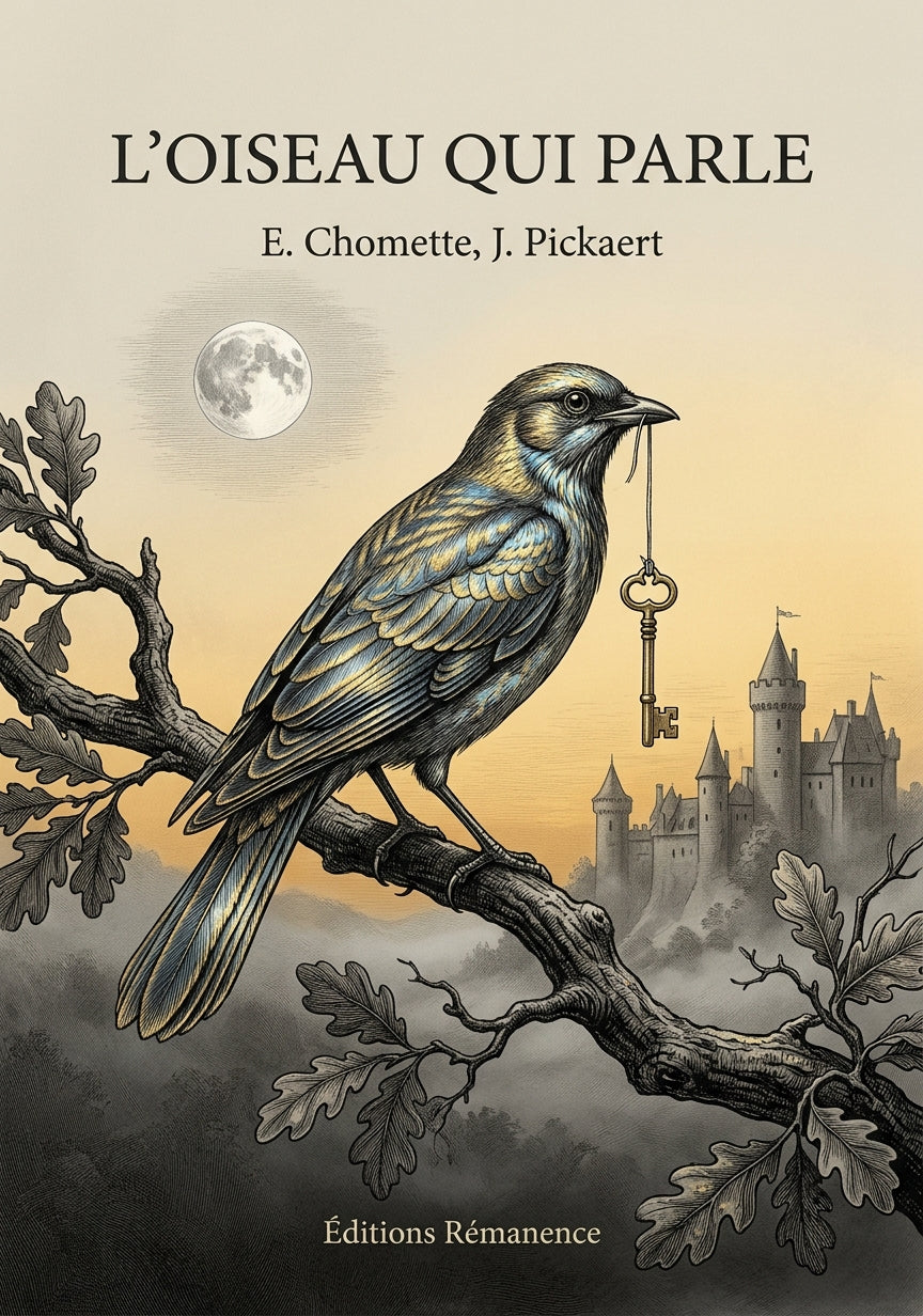 Livre L’Oiseau qui parle par E. Chomette, J. Pickaert - Couverture - Editions Remanence