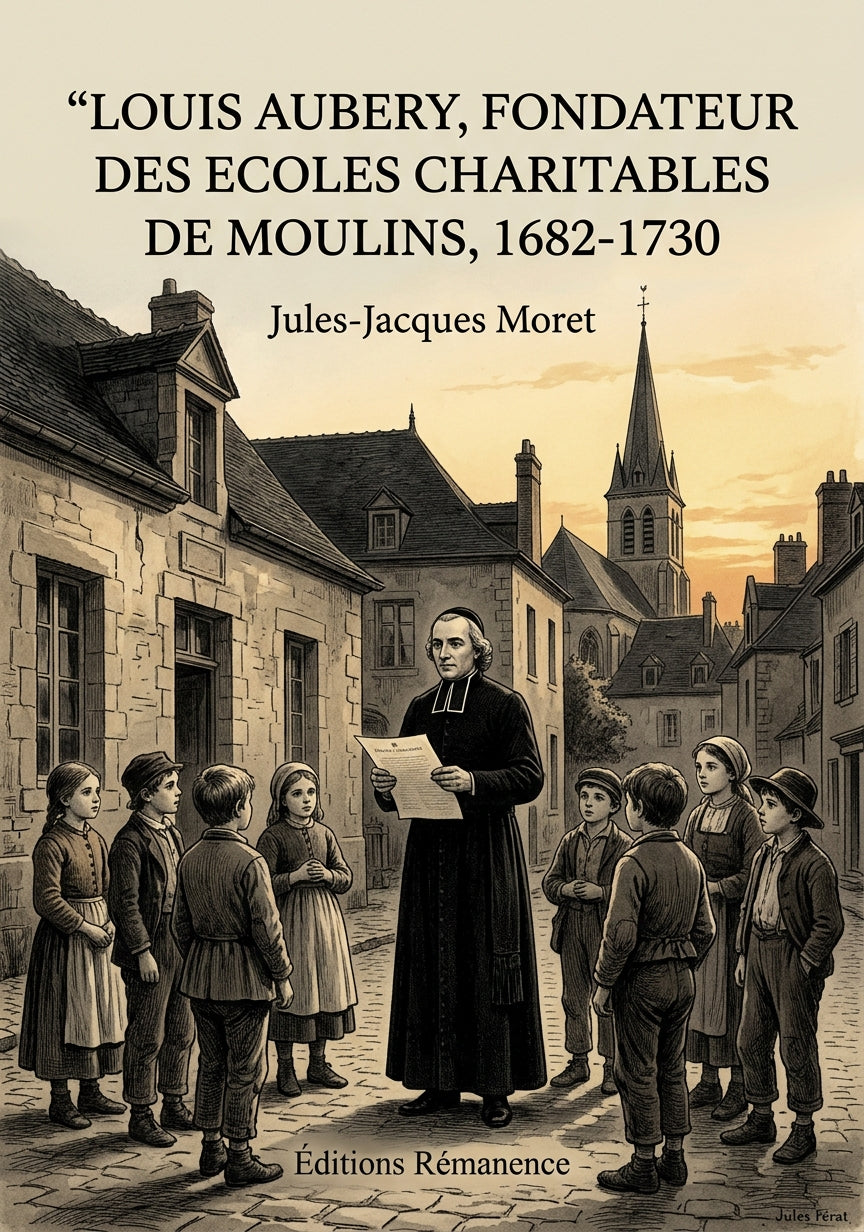 Livre Louis Aubery, fondateur des Ecoles charitables de Moulins, 1682-1730 par Jules-Jacques Moret - Couverture - Editions Remanence