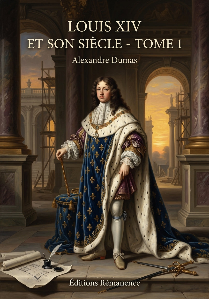 Livre Louis XIV et son siècle - Tome 1 par Alexandre Dumas - Couverture - Editions Remanence