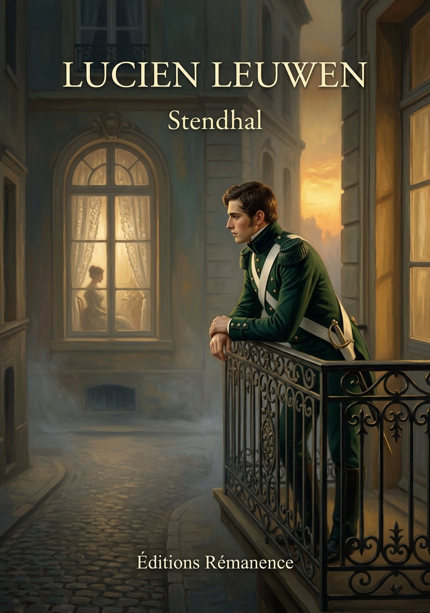 Livre Lucien Leuwen par Stendhal - Couverture - Editions Remanence