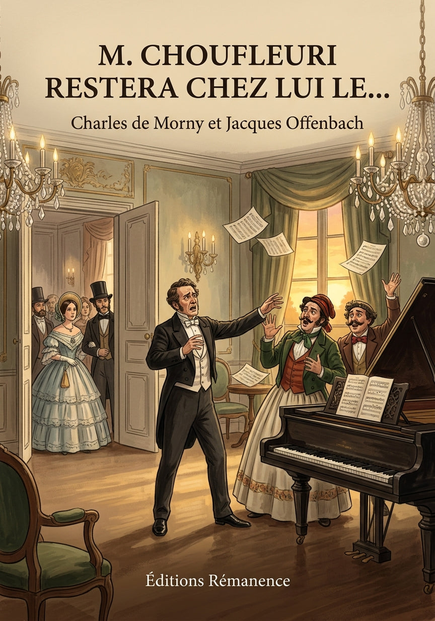 Livre M. Choufleuri restera chez lui le… par Charles de Morny et Jacques Offenbach - Couverture - Editions Remanence
