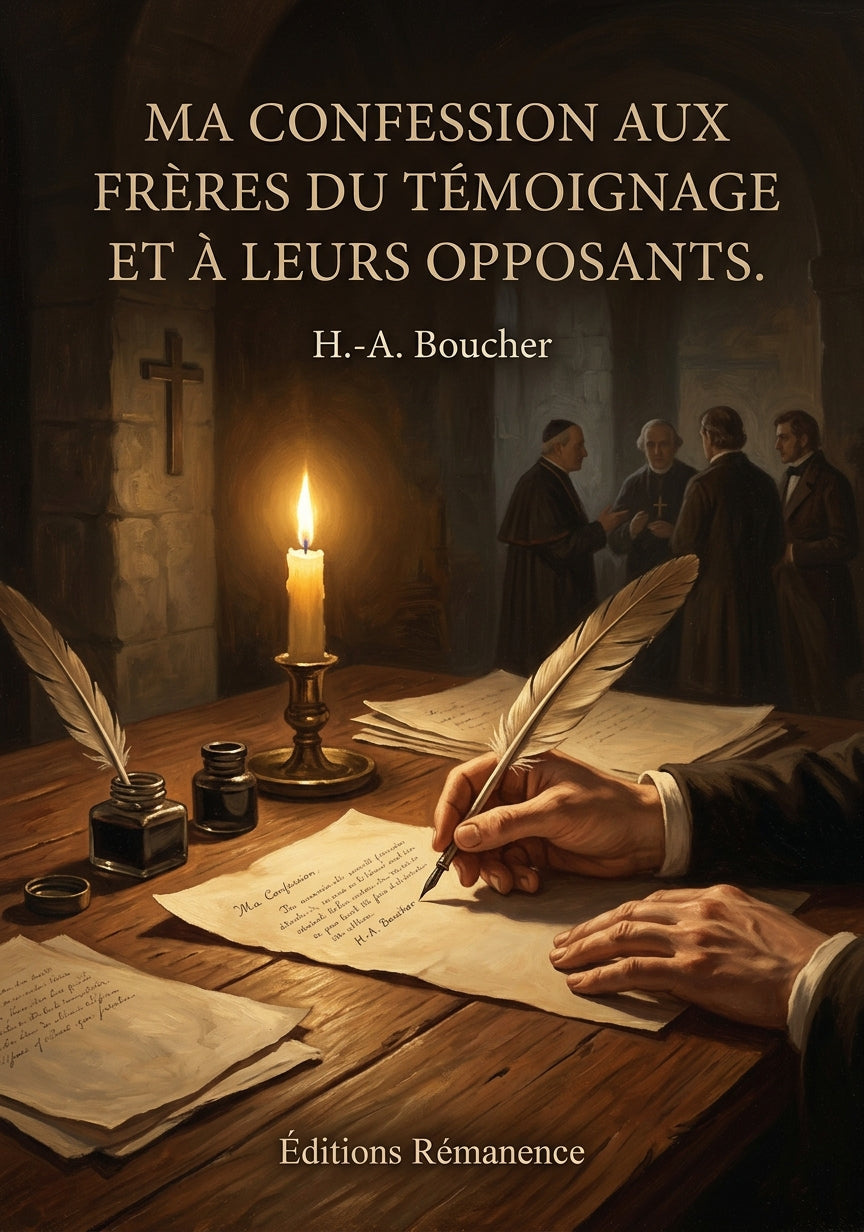 Livre Ma confession aux frères du témoignage et à leurs opposants. par H.-A. Boucher - Couverture - Editions Remanence