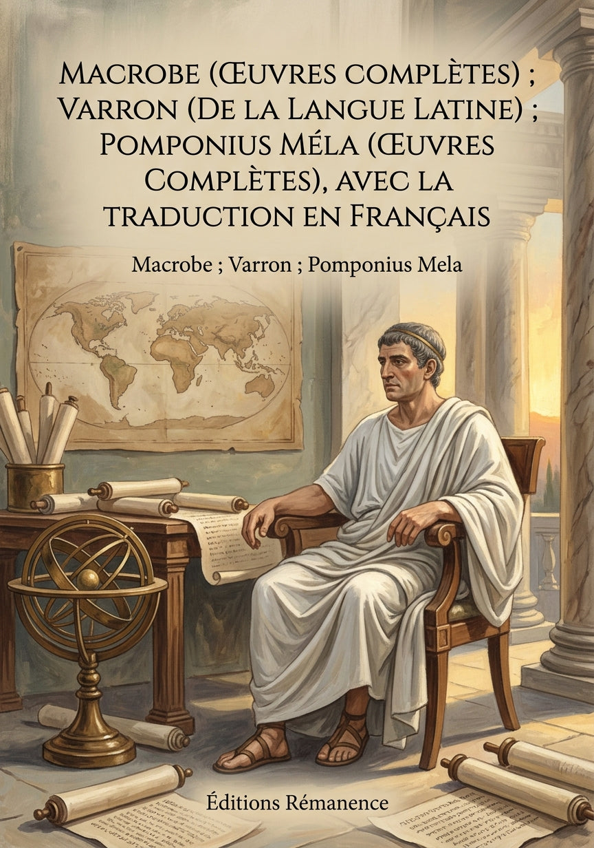 Livre Macrobe (Œuvres complètes) ; Varron (De la langue latine) ; Pomponius Méla (Œuvres complètes), avec la traduction en français par Macrobe ; Varron ; Pomponius Mela - Couverture - Editions Remanence