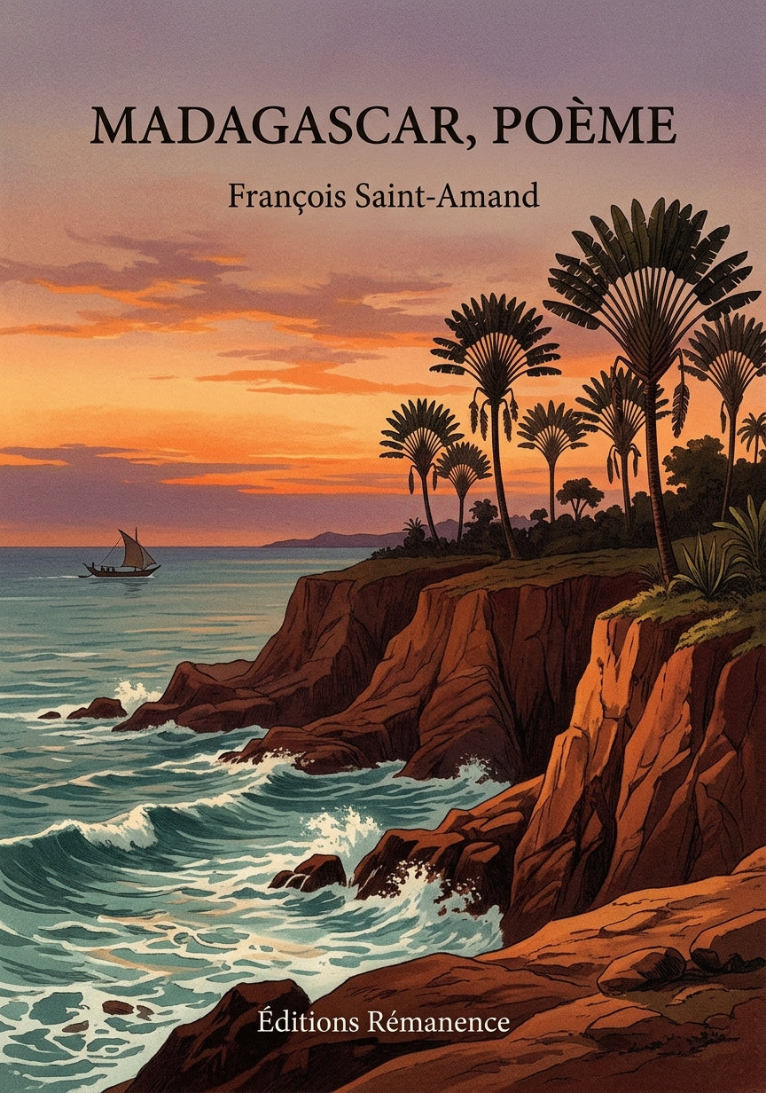Livre Madagascar, poème par François Saint-Amand - Couverture - Editions Remanence