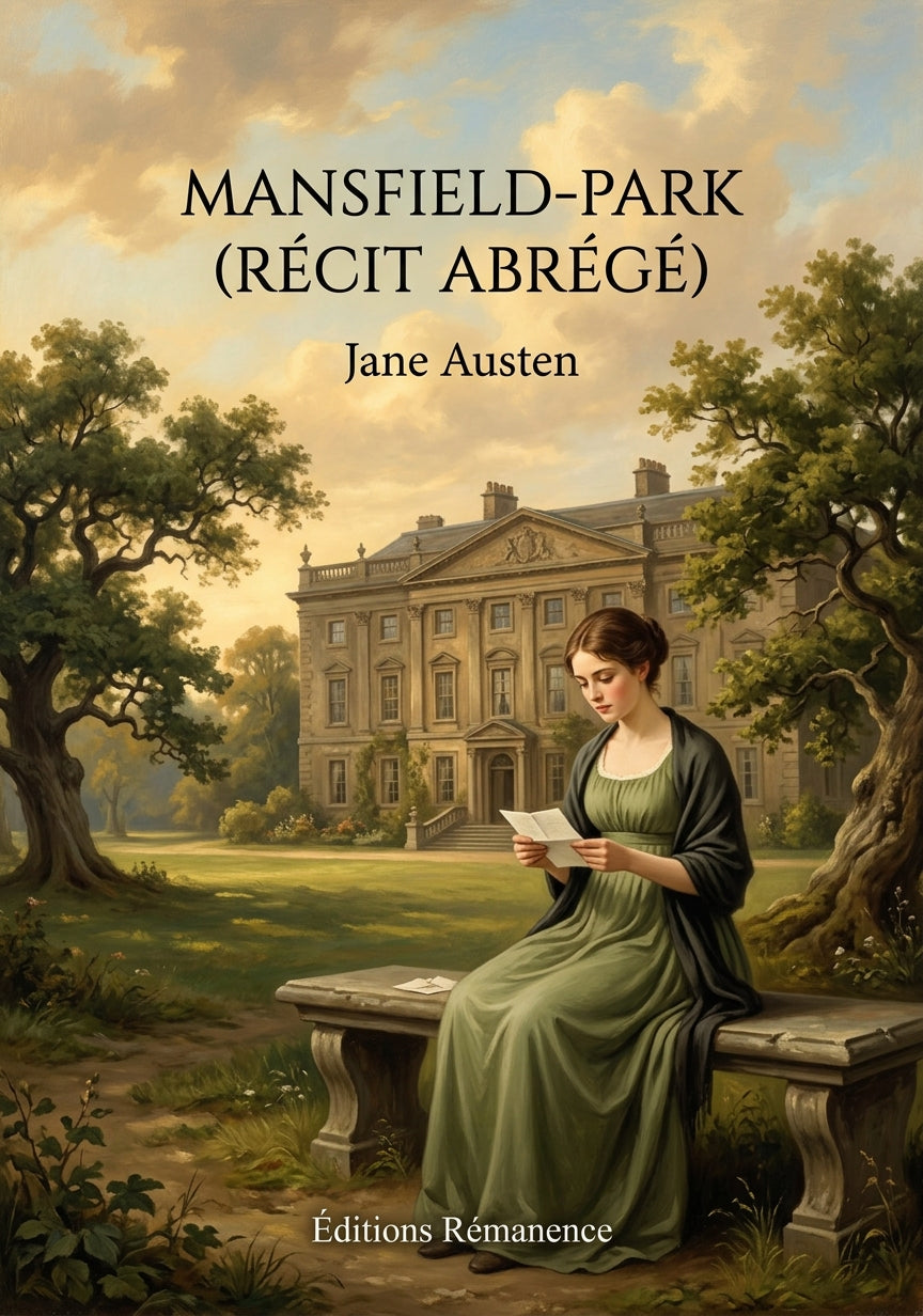 Livre Mansfield-Park (récit abrégé) par Jane Austen - Couverture - Editions Remanence