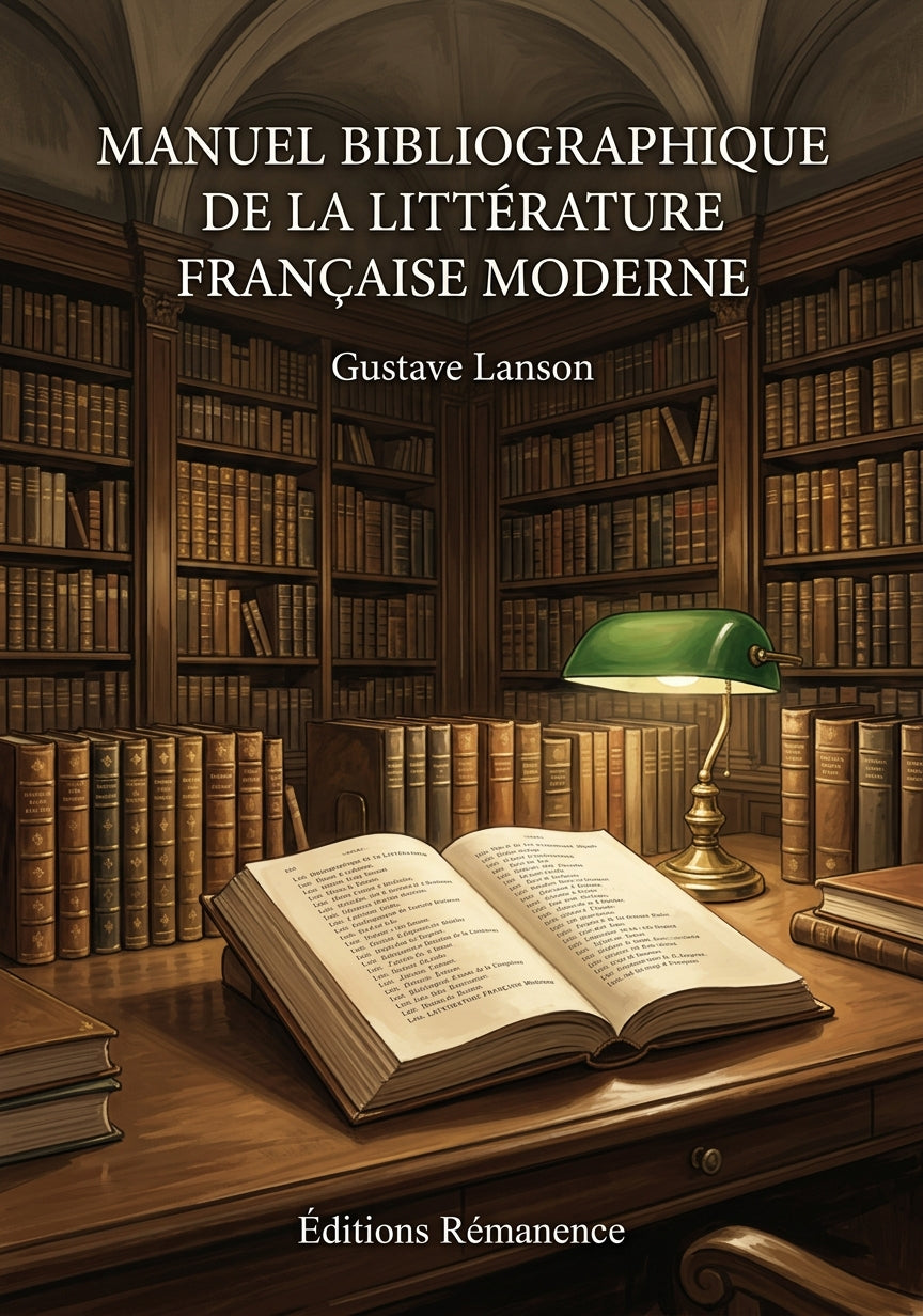 Livre Manuel bibliographique de la littérature française moderne par Gustave Lanson - Couverture - Editions Remanence