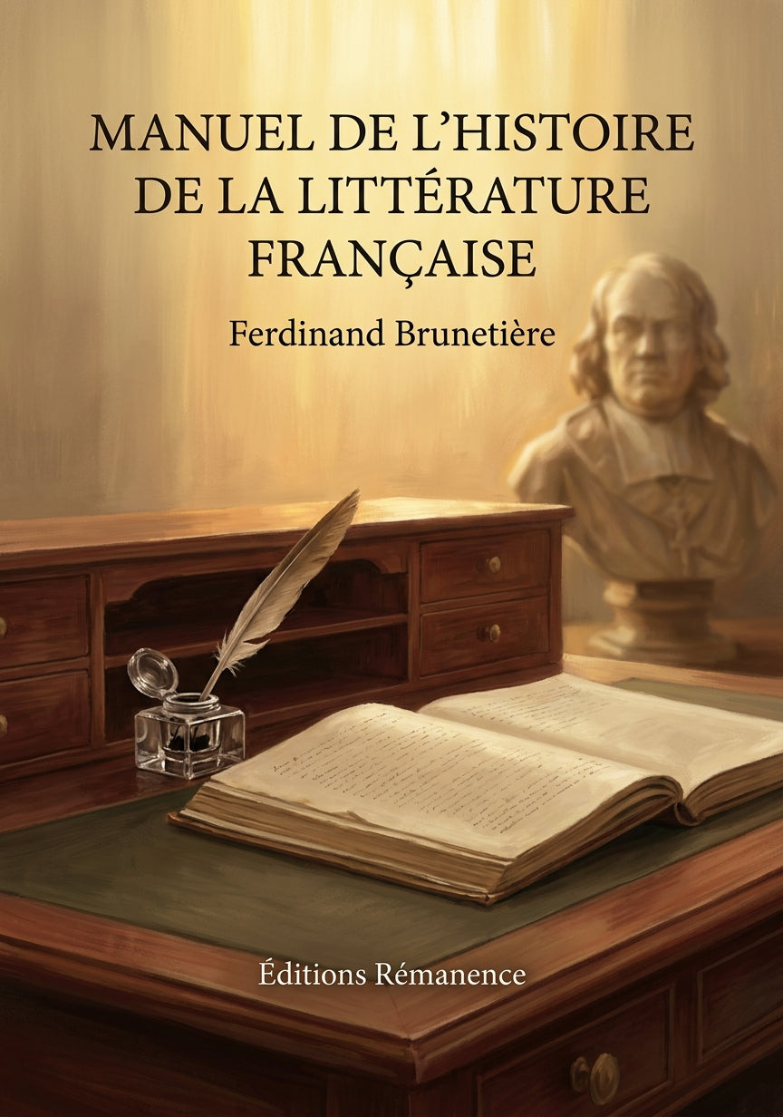 Livre Manuel de l’Histoire de la Littérature française par Ferdinand Brunetière - Couverture - Editions Remanence