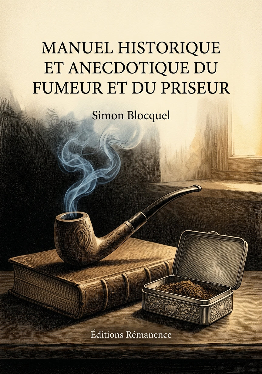 Livre Manuel historique et anecdotique du fumeur et du priseur par Simon Blocquel - Couverture - Editions Remanence