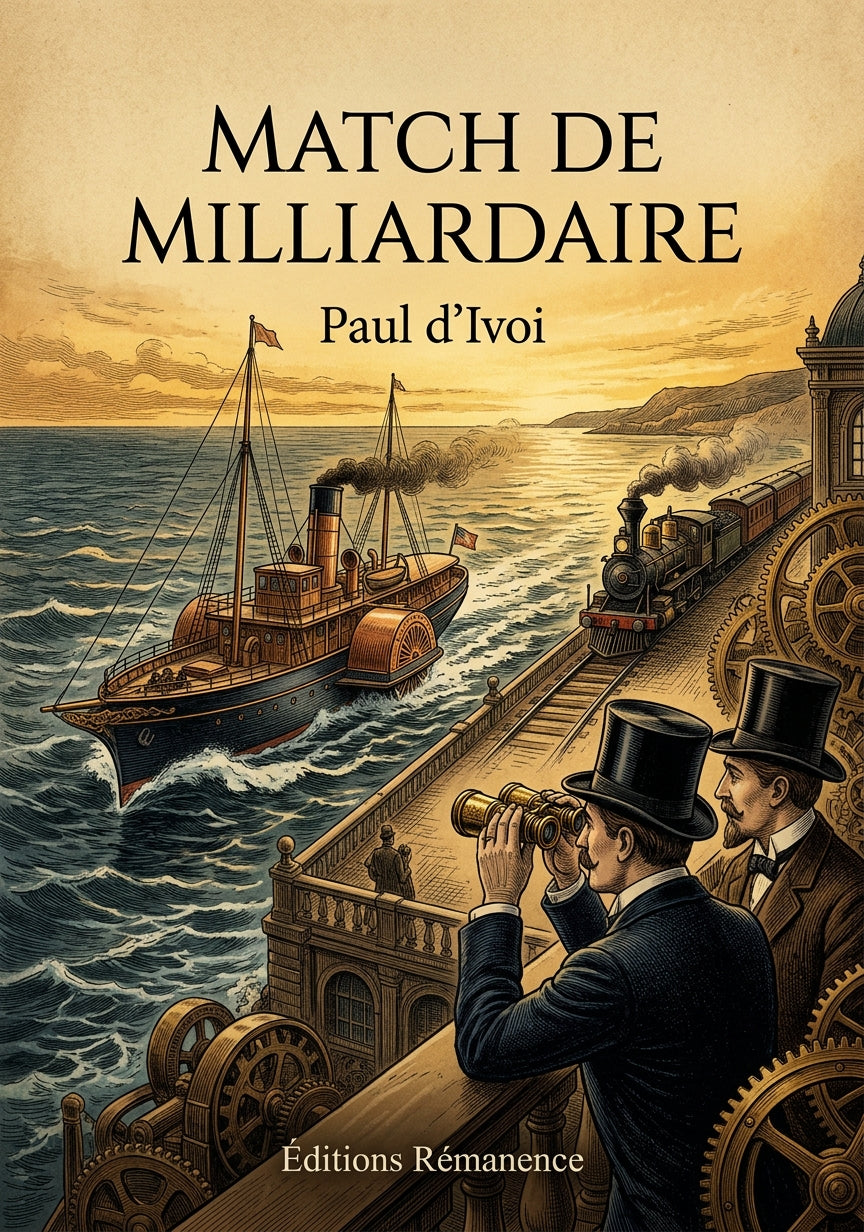 Livre Match de Milliardaire par Paul d’Ivoi - Couverture - Editions Remanence