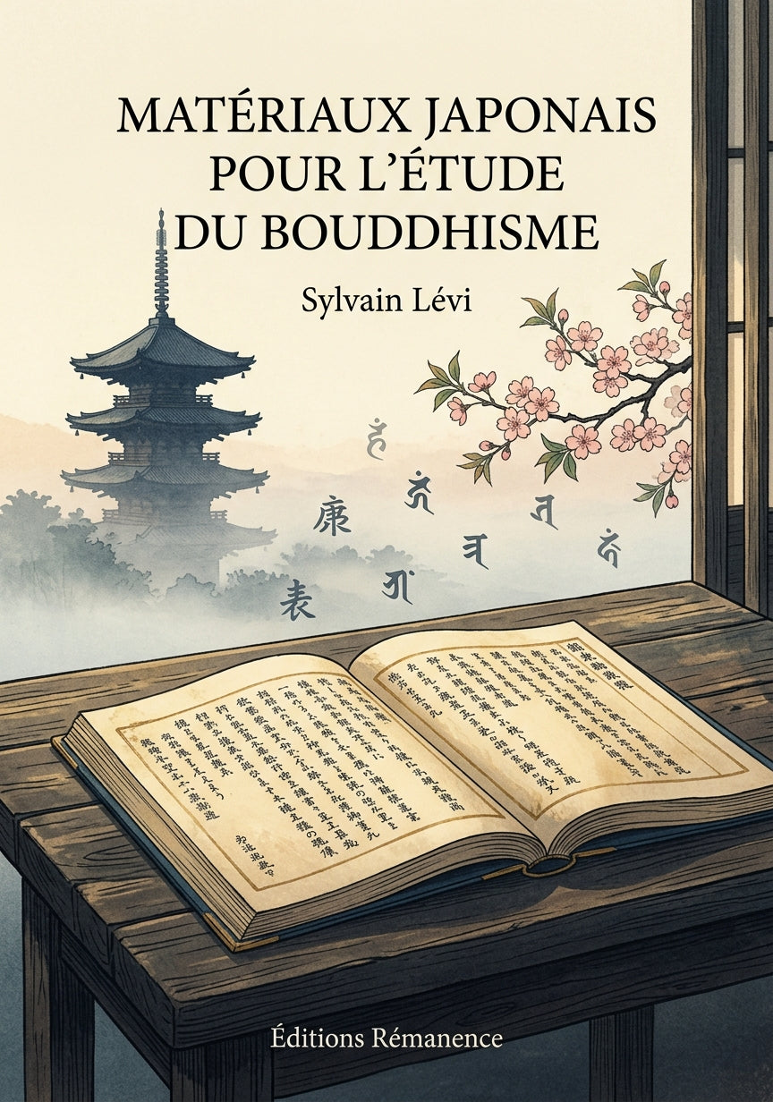 Livre Matériaux japonais pour l’étude du bouddhisme par Sylvain Lévi - Couverture - Editions Remanence