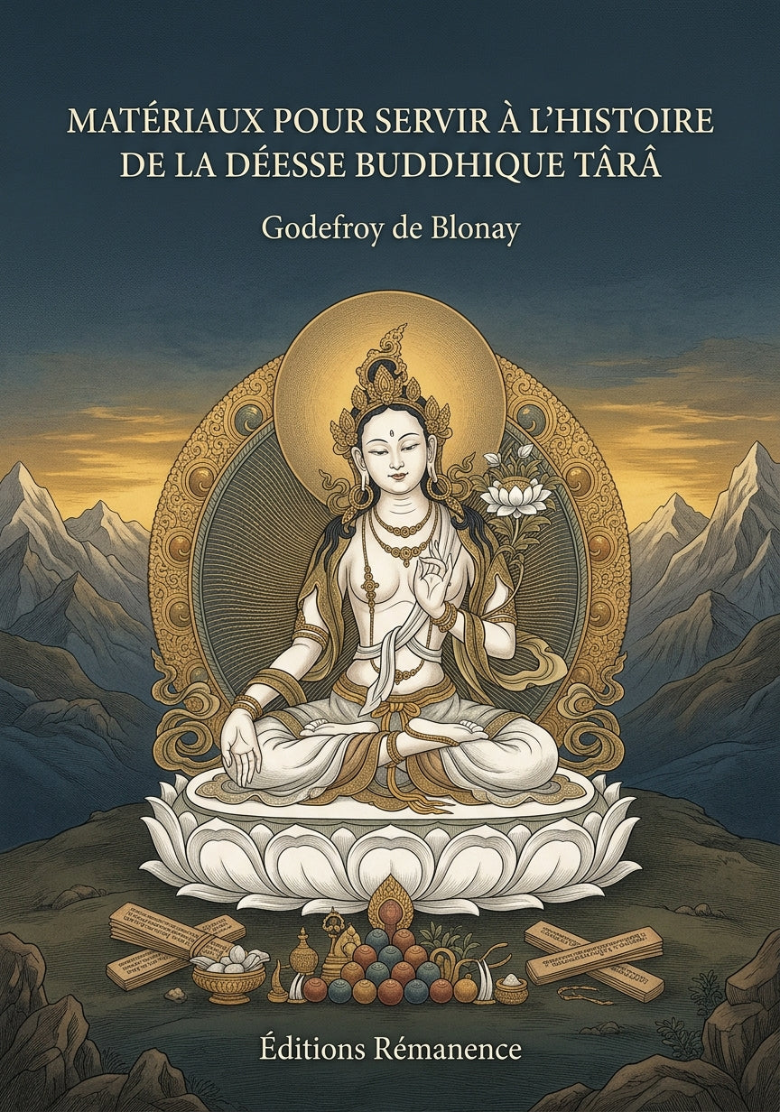 Livre Matériaux pour servir à l’histoire de la déesse buddhique Târâ par Godefroy de Blonay - Couverture - Editions Remanence