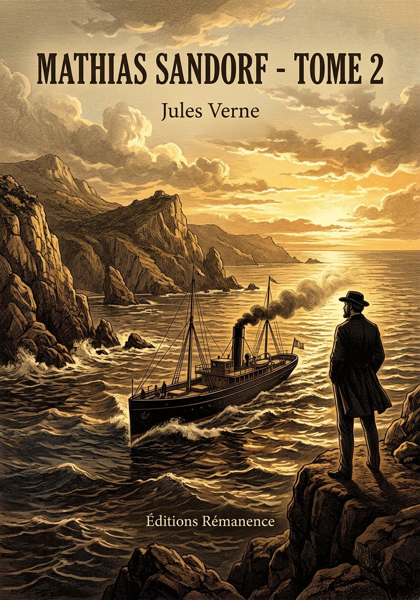Livre Mathias Sandorf - Tome 2 par Jules Verne - Couverture - Editions Remanence