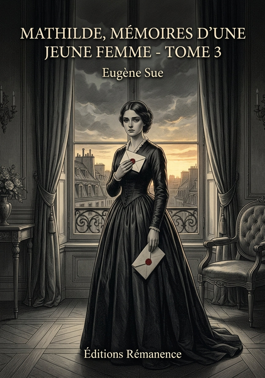Livre Mathilde, Mémoires d’une jeune femme - Tome 3 par Eugène Sue - Couverture - Editions Remanence